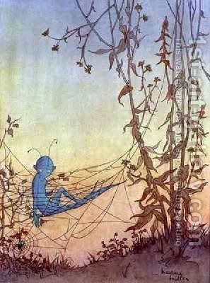 Cobwebs Are Really Fairies Hammocks 1928 Painting by Marjorie Miller Reproduction | 1st Art Gallery - Cobwebs Are Really Fairies Hammocks 1928 Painting by Marjorie Miller Reproduction | 1st Art Gallery -   14 beauty Art magic ideas