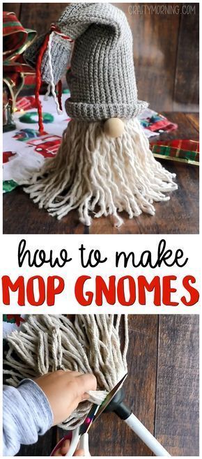 How to Make Mop Gnomes - Crafty Morning - How to Make Mop Gnomes - Crafty Morning -   14 diy Dollar Tree kids ideas