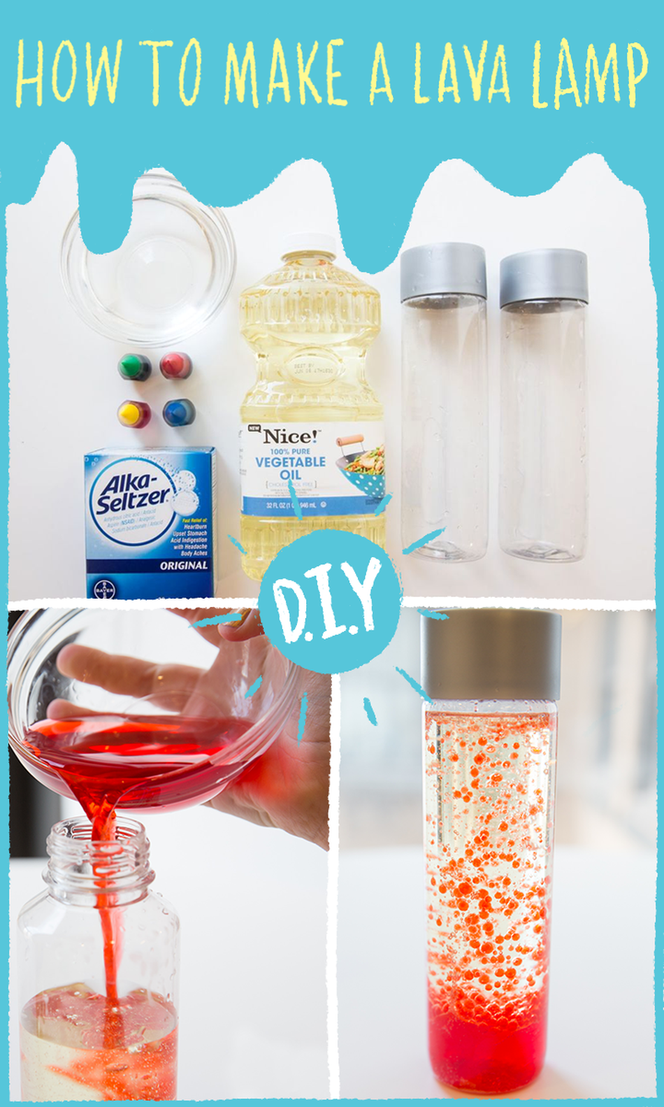 How to make a lava lamp for a more hypnotizing desk top - How to make a lava lamp for a more hypnotizing desk top -   14 diy Lamp for kids ideas