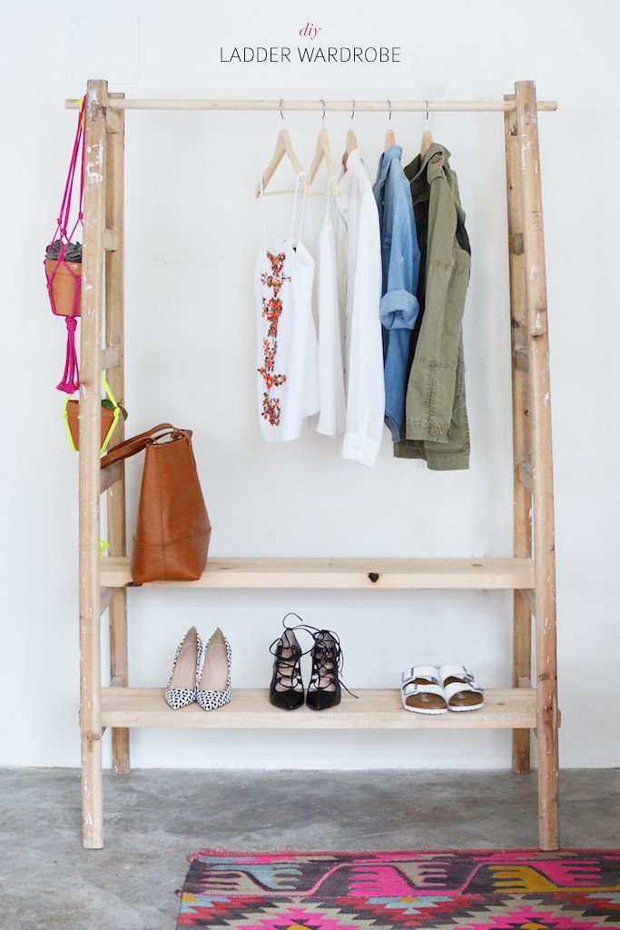 DIY Ladder Wardrobe | Collective Gen - DIY Ladder Wardrobe | Collective Gen -   14 diy Muebles ropa ideas