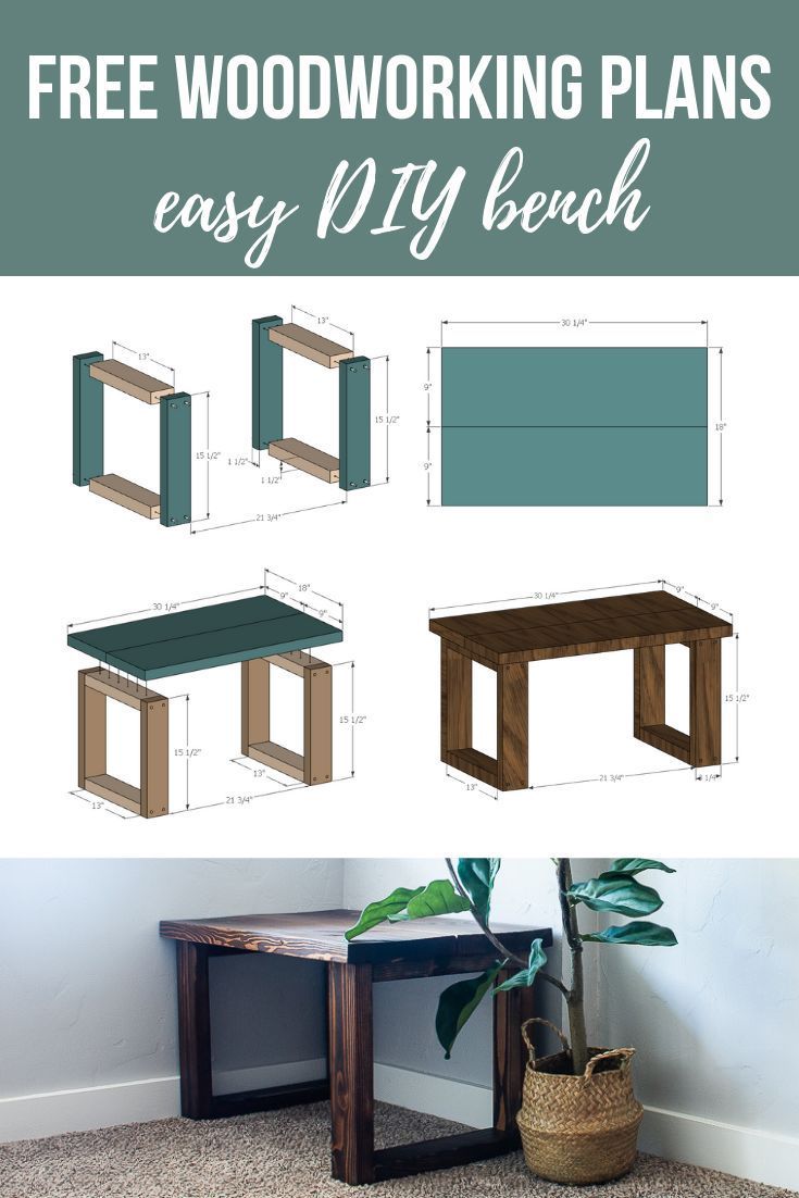 Easy DIY Bench For Small Entryway (With Free Plans) - Making Manzanita - Easy DIY Bench For Small Entryway (With Free Plans) - Making Manzanita -   14 diy Room wood ideas