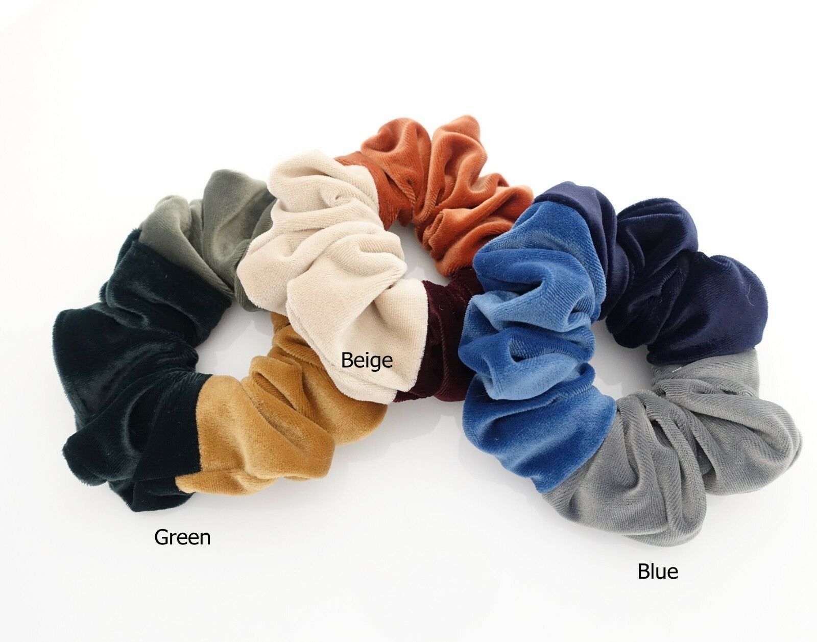 color block velvet hair scrunchies for women  | eBay - color block velvet hair scrunchies for women  | eBay -   14 diy Scrunchie packaging ideas