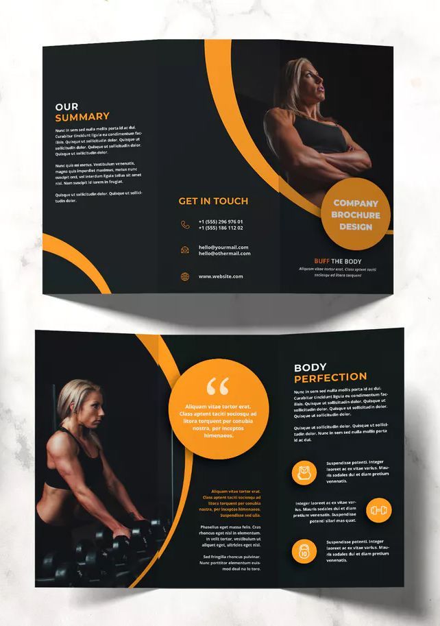 Fitness Tri-fold Brochure Template - Fitness Tri-fold Brochure Template -   14 fitness Design brochure ideas