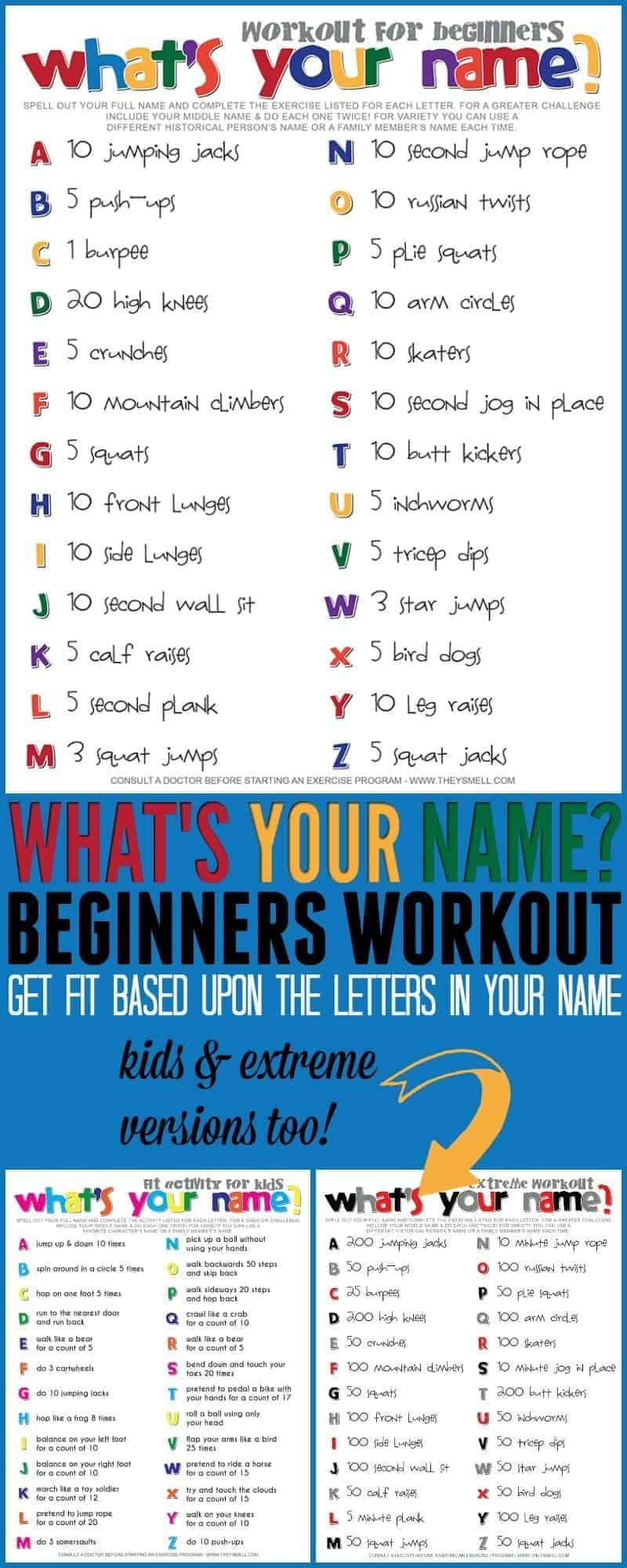 Name Workout – What's Your Name? Workout for Beginners - Name Workout – What's Your Name? Workout for Beginners -   14 fitness Routine training programs ideas