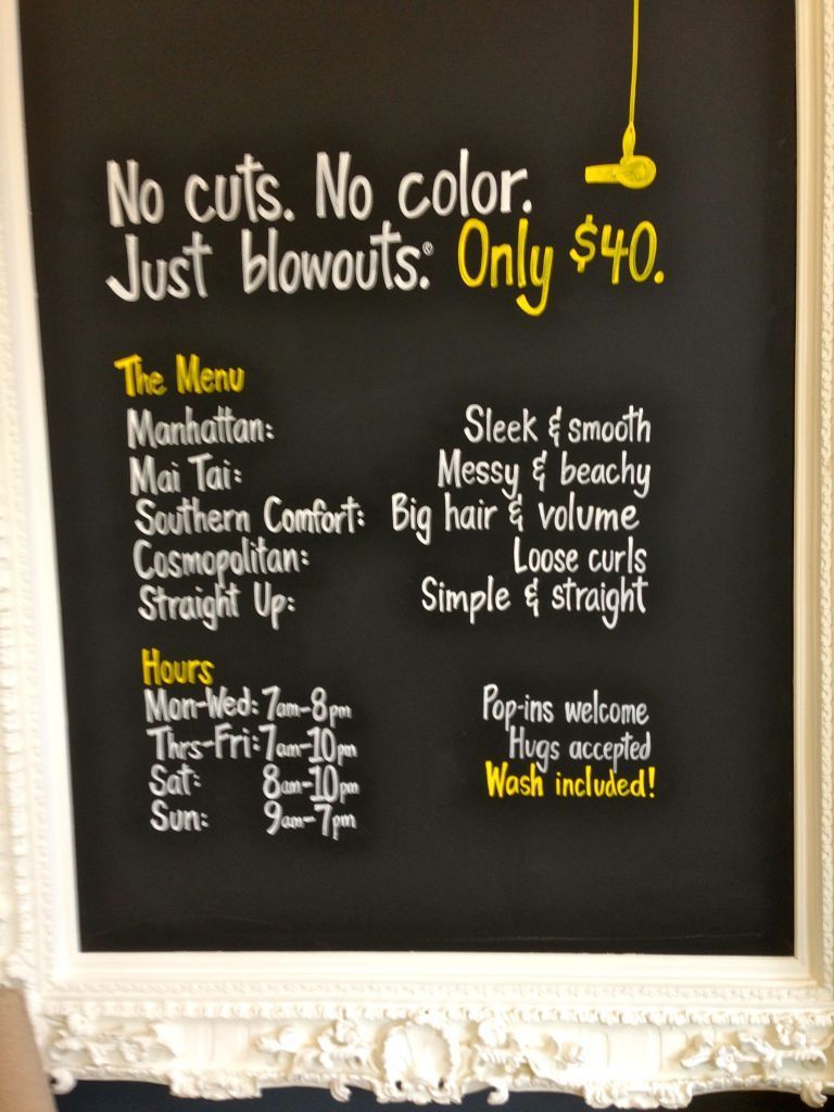 Dry BAR, NEW YORK : Just blow outs - Dry BAR, NEW YORK : Just blow outs -   15 beauty Bar menu ideas