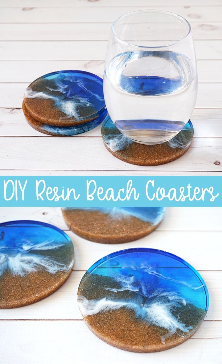 DIY Resin Beach Coasters - DIY Resin Beach Coasters -   15 cool diy Projects ideas