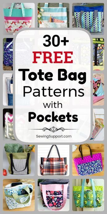 30+ Free Tote Bag Patterns with Pockets - 30+ Free Tote Bag Patterns with Pockets -   15 diy Bag pattern ideas