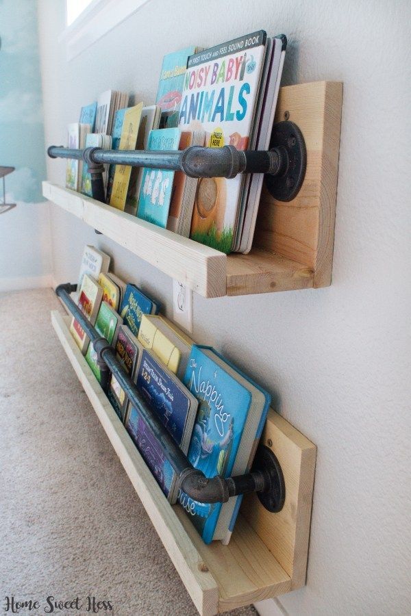 10 Amazing Tutorials for Kids' Room Bookshelves - Six Clever Sisters - 10 Amazing Tutorials for Kids' Room Bookshelves - Six Clever Sisters -   15 diy House room ideas