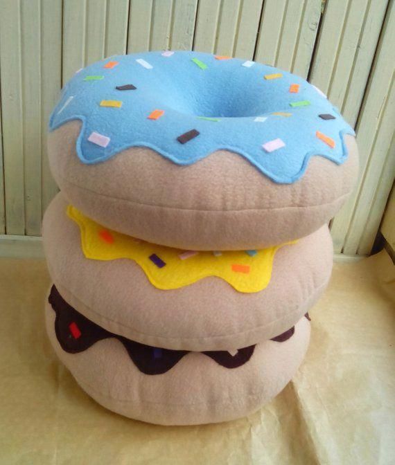 Donut Pillow -Christmas Gift- Decorative Pillow - Home Decor - Donut Pillow -Christmas Gift- Decorative Pillow - Home Decor -   15 diy Pillows food ideas