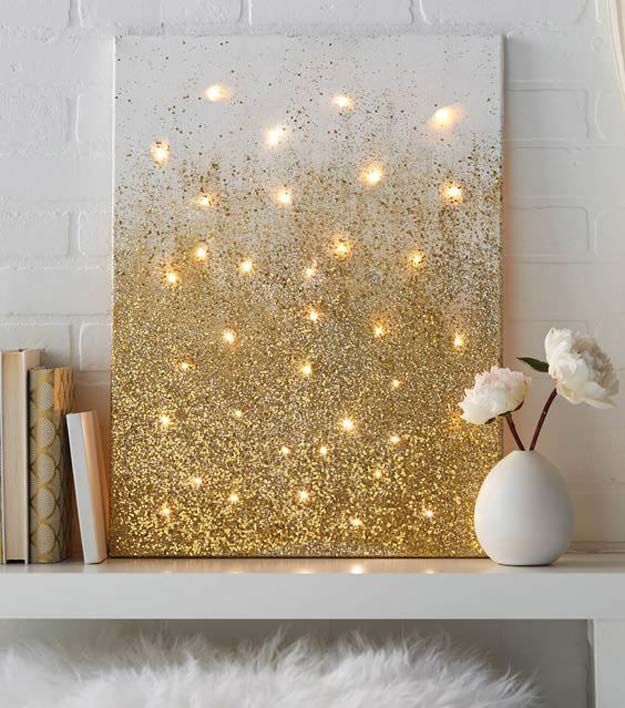40 Brilliantly Gold DIY Projects - 40 Brilliantly Gold DIY Projects -   15 diy Room adult ideas