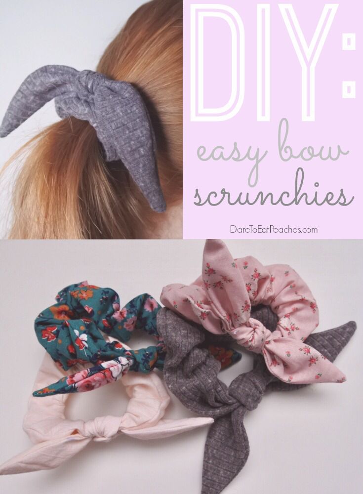 DIY: Easy Bow Scrunchies, Plus Two Extra Projects From The Same Steps! - DIY: Easy Bow Scrunchies, Plus Two Extra Projects From The Same Steps! -   15 diy Scrunchie step by step ideas
