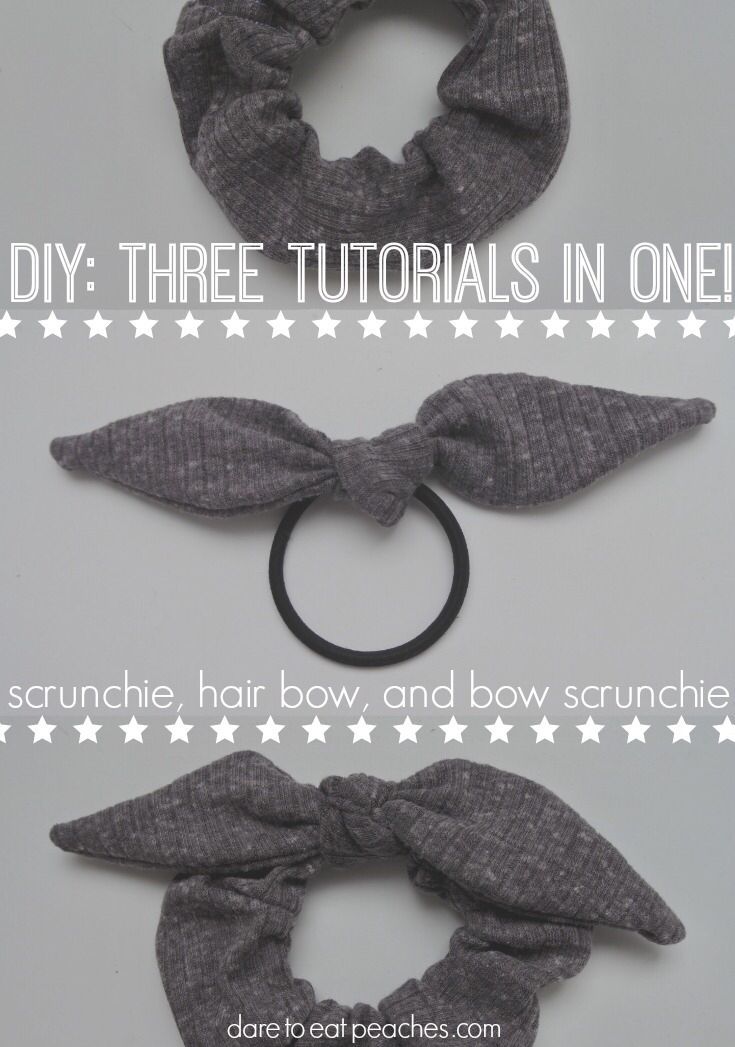 DIY: Easy Bow Scrunchies, Plus Two Extra Projects From The Same Steps! - Dare to eat peaches - DIY: Easy Bow Scrunchies, Plus Two Extra Projects From The Same Steps! - Dare to eat peaches -   15 diy Scrunchie step by step ideas