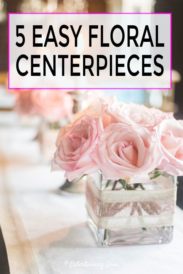 5 Simple But Elegant Pink Flower Centerpieces (That Are Low Enough To See Over) - Entertaining Diva @ From House To Home - 5 Simple But Elegant Pink Flower Centerpieces (That Are Low Enough To See Over) - Entertaining Diva @ From House To Home -   15 diy Table centerpieces ideas