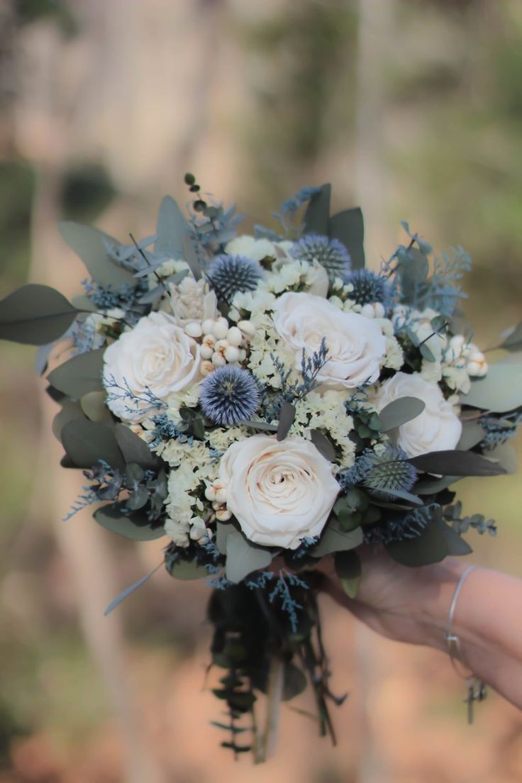Dusty Blue Bouquet Blue and Gray Bouquet Blue Bouquet - Dusty Blue Bouquet Blue and Gray Bouquet Blue Bouquet -   16 beauty Flowers bouquet ideas