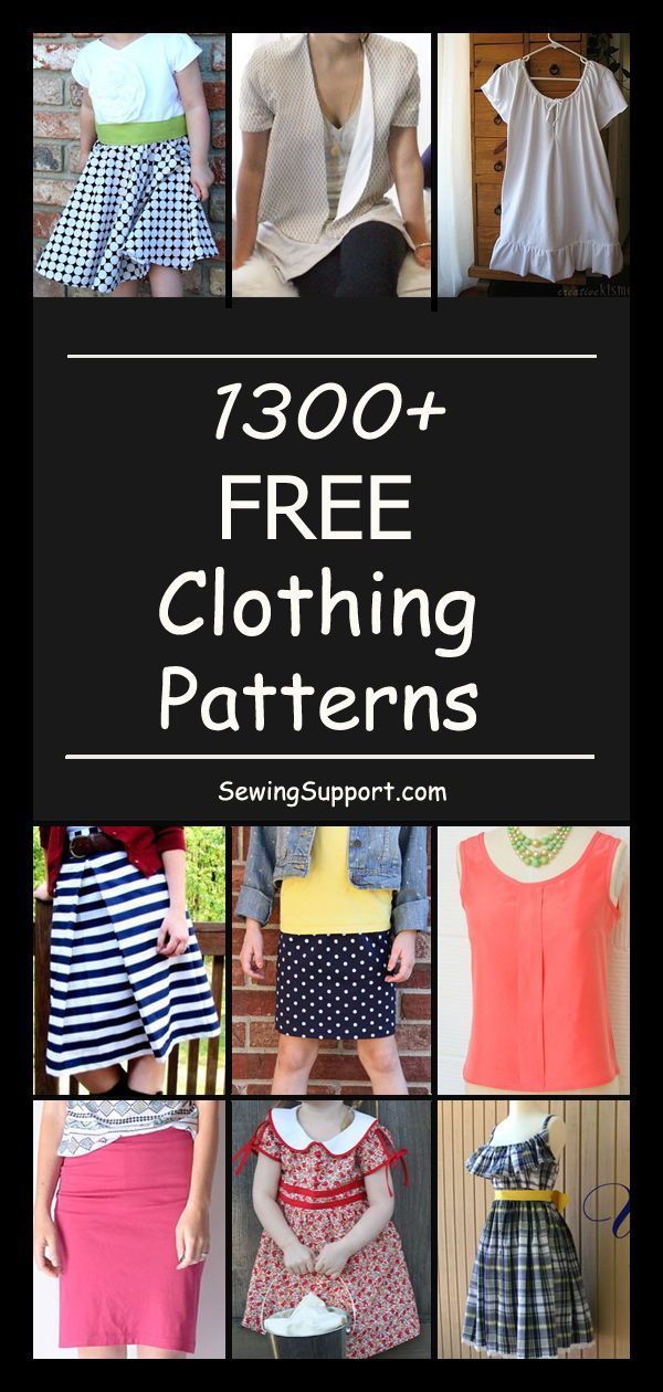 1300+ Free Clothing Patterns - 1300+ Free Clothing Patterns -   16 diy Clothes for women ideas