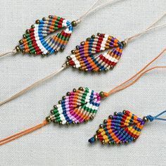 DIY Colorful Macram? Leaf Bracelet | Earrings | Keychain - DIY Colorful Macram? Leaf Bracelet | Earrings | Keychain -   16 diy Jewelry macrame ideas