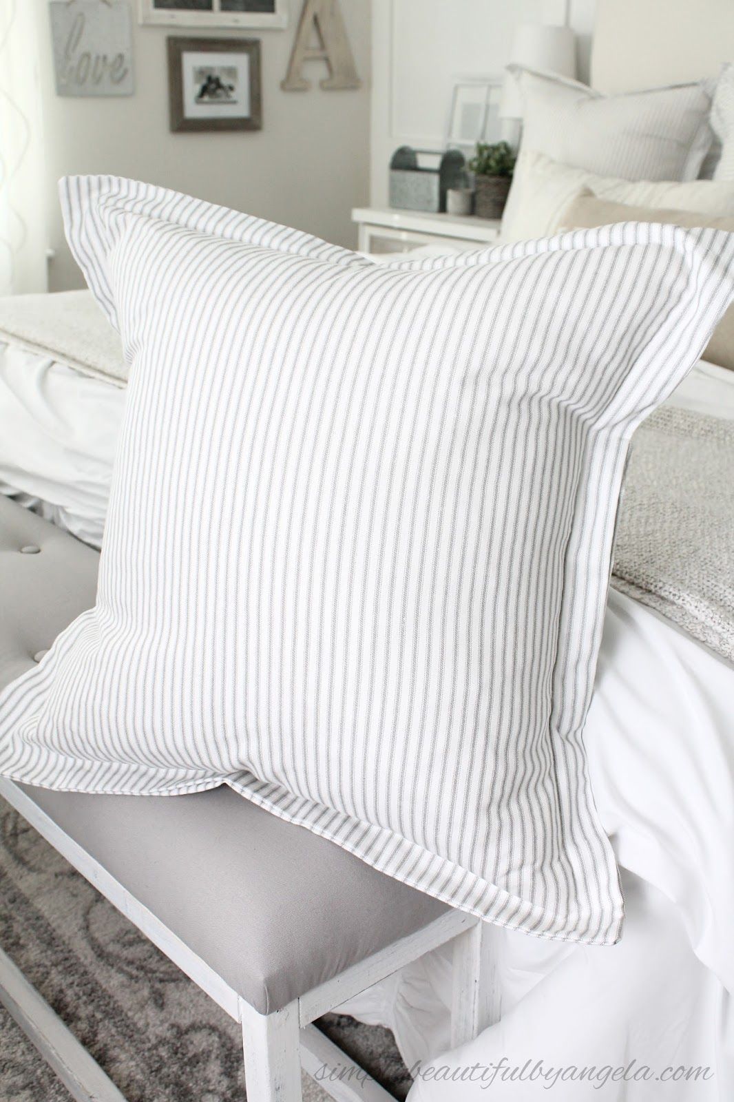 DIY Euro Pillows with Flanges | Simply Beautiful By Angela - DIY Euro Pillows with Flanges | Simply Beautiful By Angela -   16 diy Pillows rustic ideas