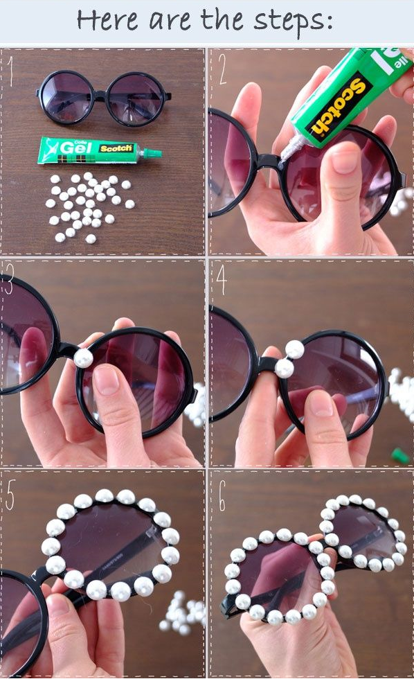 DIY Version of Chanel-Inspired Sunglasses - AllDayChic - DIY Version of Chanel-Inspired Sunglasses - AllDayChic -   diy Tumblr acessorios