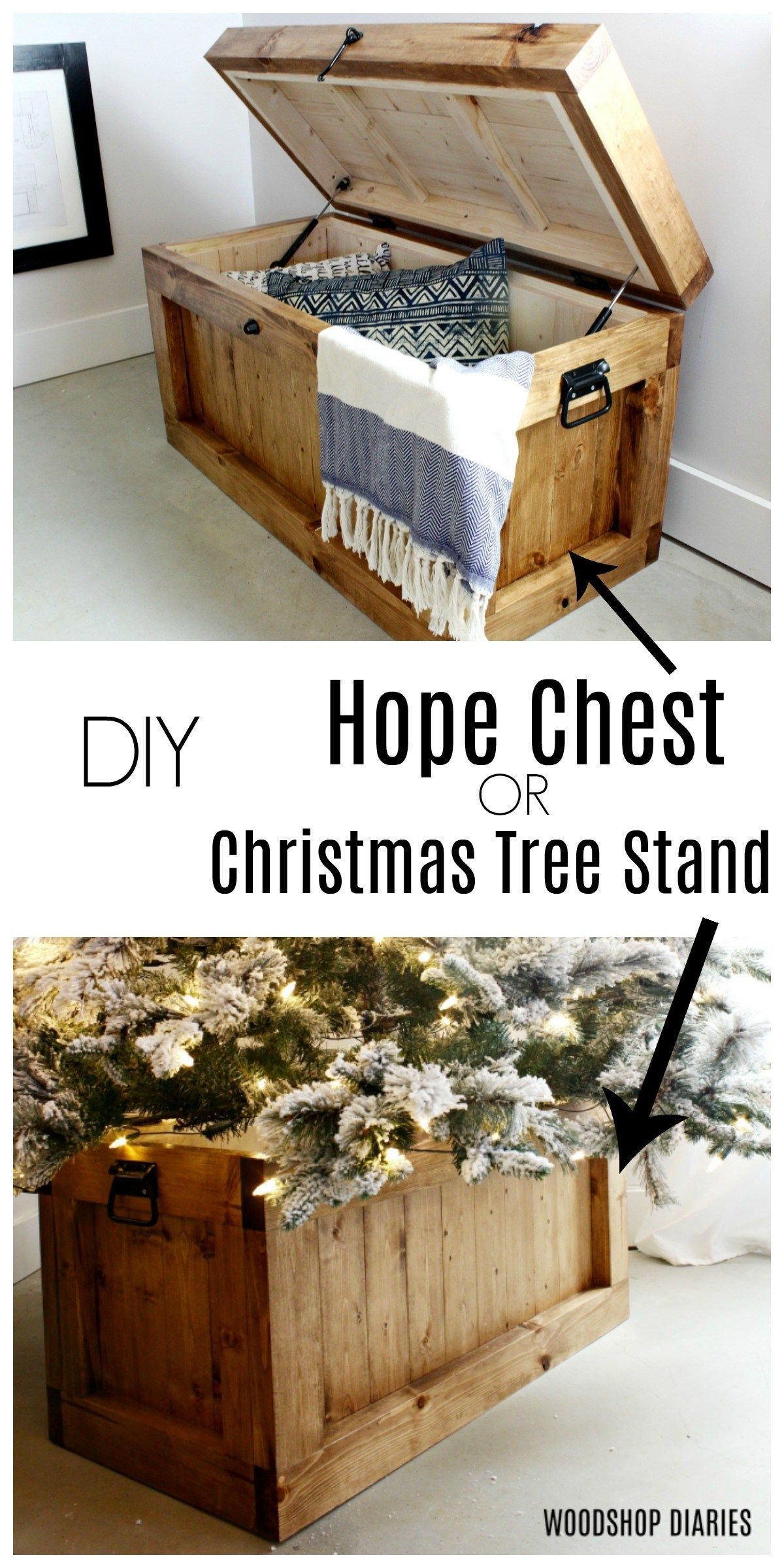 DIY Hope Chest {AND Christmas Tree Stand} --FREE PLANS! - DIY Hope Chest {AND Christmas Tree Stand} --FREE PLANS! -   16 diy Wood chest ideas