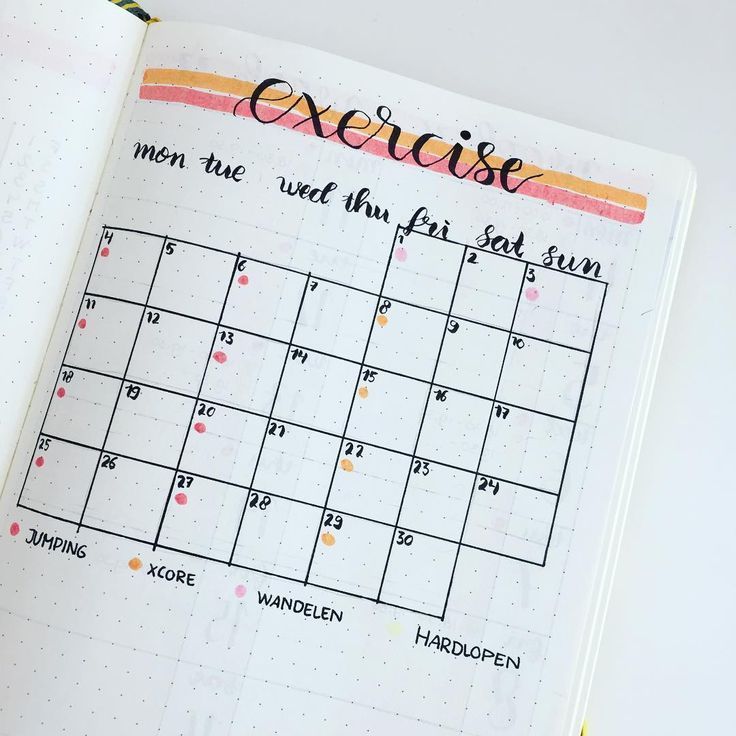 Bullet Journal Page Ideas for Tracking Health and Fitness Goals - Bullet Journal Page Ideas for Tracking Health and Fitness Goals -   16 fitness Journal monthly ideas