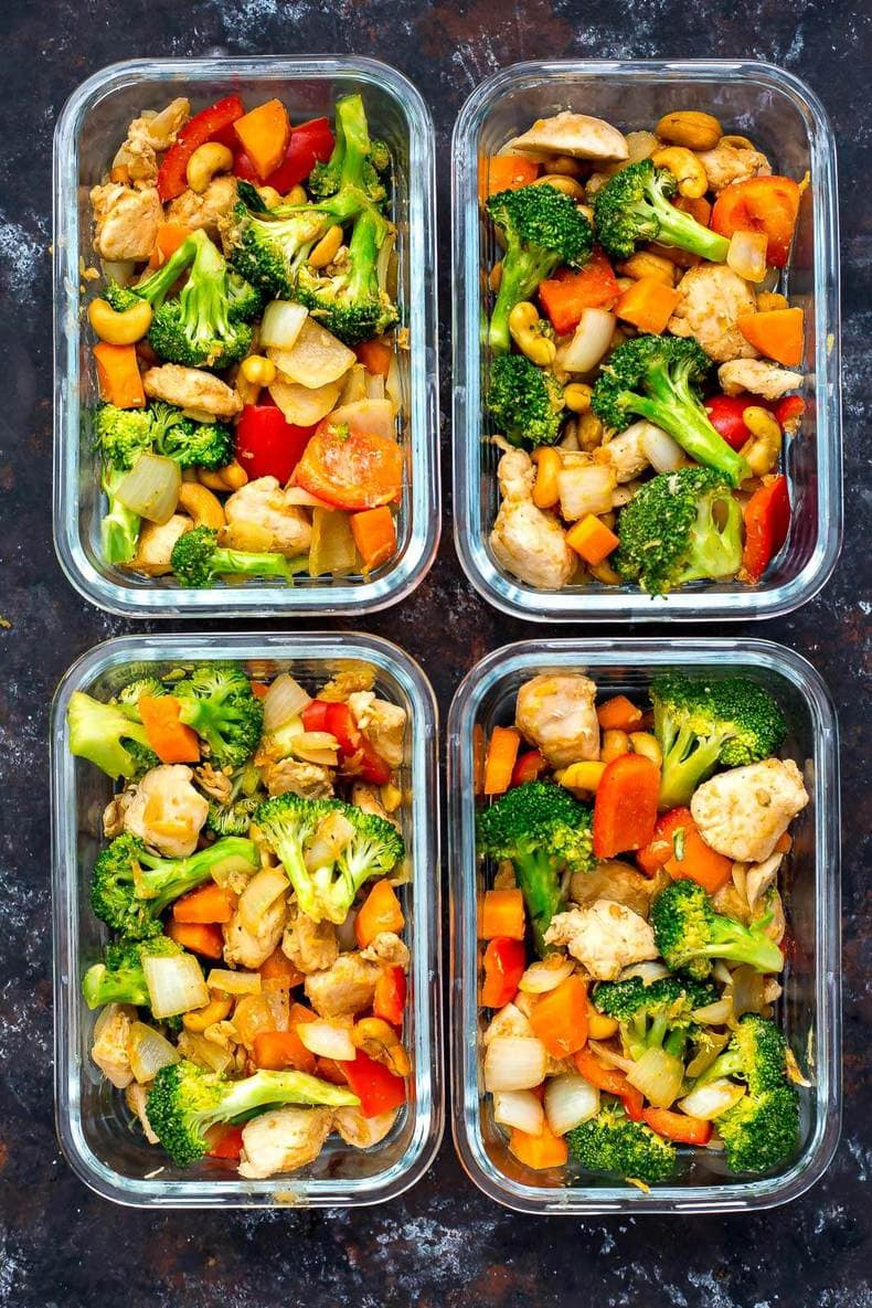Cashew Chicken Meal Prep Bowls - The Girl on Bloor - Cashew Chicken Meal Prep Bowls - The Girl on Bloor -   16 fitness Meals chicken ideas