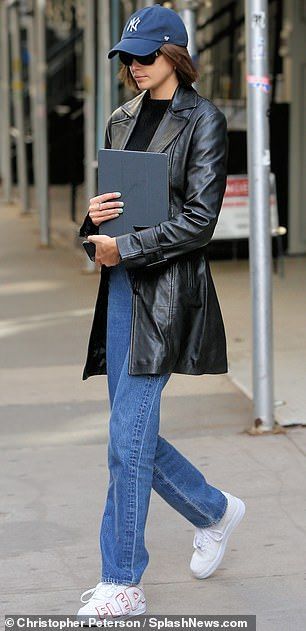 Cindy Crawford and Kaia Gerber coordinate in leather jackets and jeans - Cindy Crawford and Kaia Gerber coordinate in leather jackets and jeans -   16 style 90s leather jackets ideas
