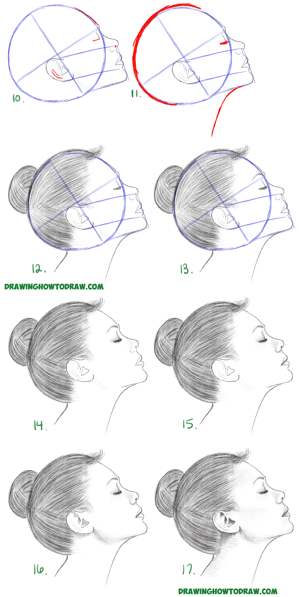 How to Draw a Face from the Side Profile View (Female / Girl / Woman) Easy Step by Step Drawing Tutorial for Beginners - How to Draw Step by Step Drawing Tutorials - How to Draw a Face from the Side Profile View (Female / Girl / Woman) Easy Step by Step Drawing Tutorial for Beginners - How to Draw Step by Step Drawing Tutorials -   17 beauty Face drawing ideas