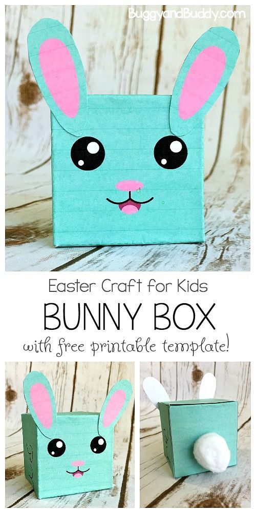 Easter Craft for Kids: DIY Bunny Box with Free Template - Buggy and Buddy - Easter Craft for Kids: DIY Bunny Box with Free Template - Buggy and Buddy -   17 diy Box kids ideas