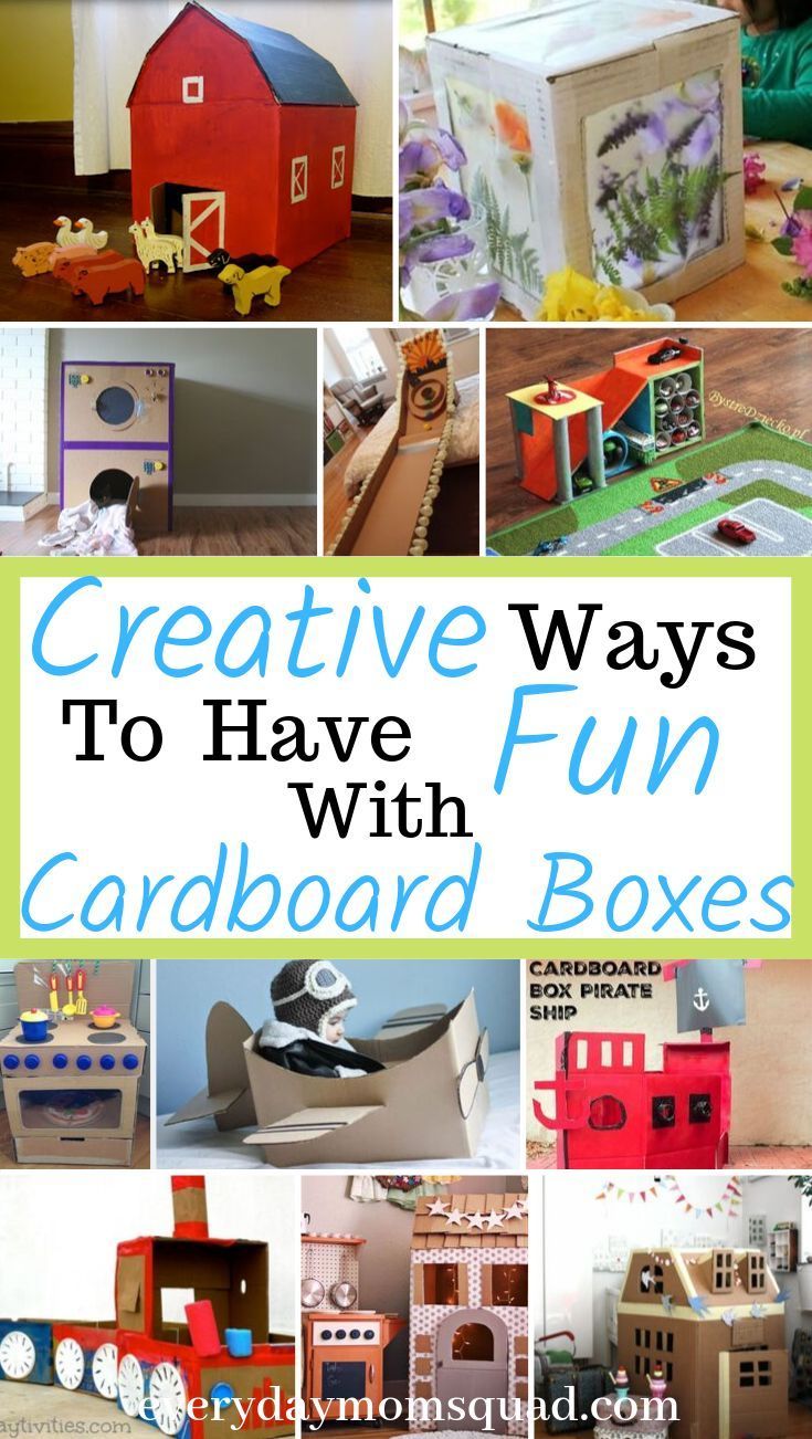 77 Totally Awesome Cardboard Box Crafts and Activities That Will Keep Your Kids Busy - The Everyday Mom Squad - 77 Totally Awesome Cardboard Box Crafts and Activities That Will Keep Your Kids Busy - The Everyday Mom Squad -   17 diy Box kids ideas