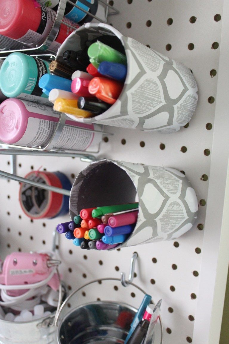 DIY Pegboard for Craft Room with Dollarstore accessories - IKEA HACK - DIY Pegboard for Craft Room with Dollarstore accessories - IKEA HACK -   17 diy Crafts room ideas