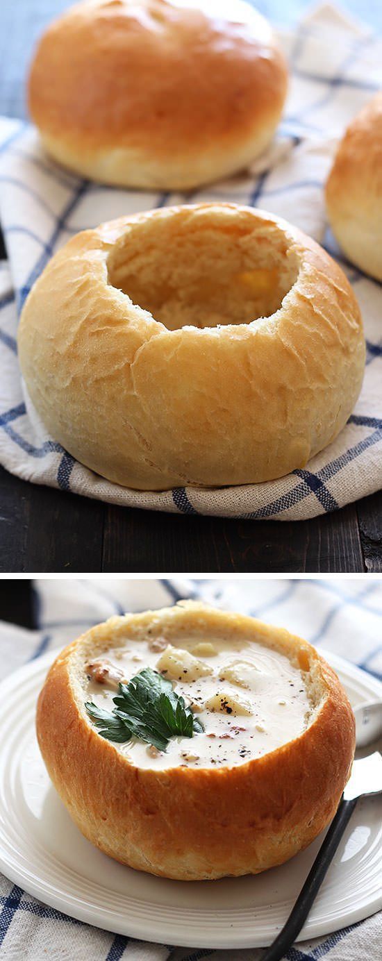 Homemade Bread Bowls - Homemade Bread Bowls -   17 diy Food bread ideas