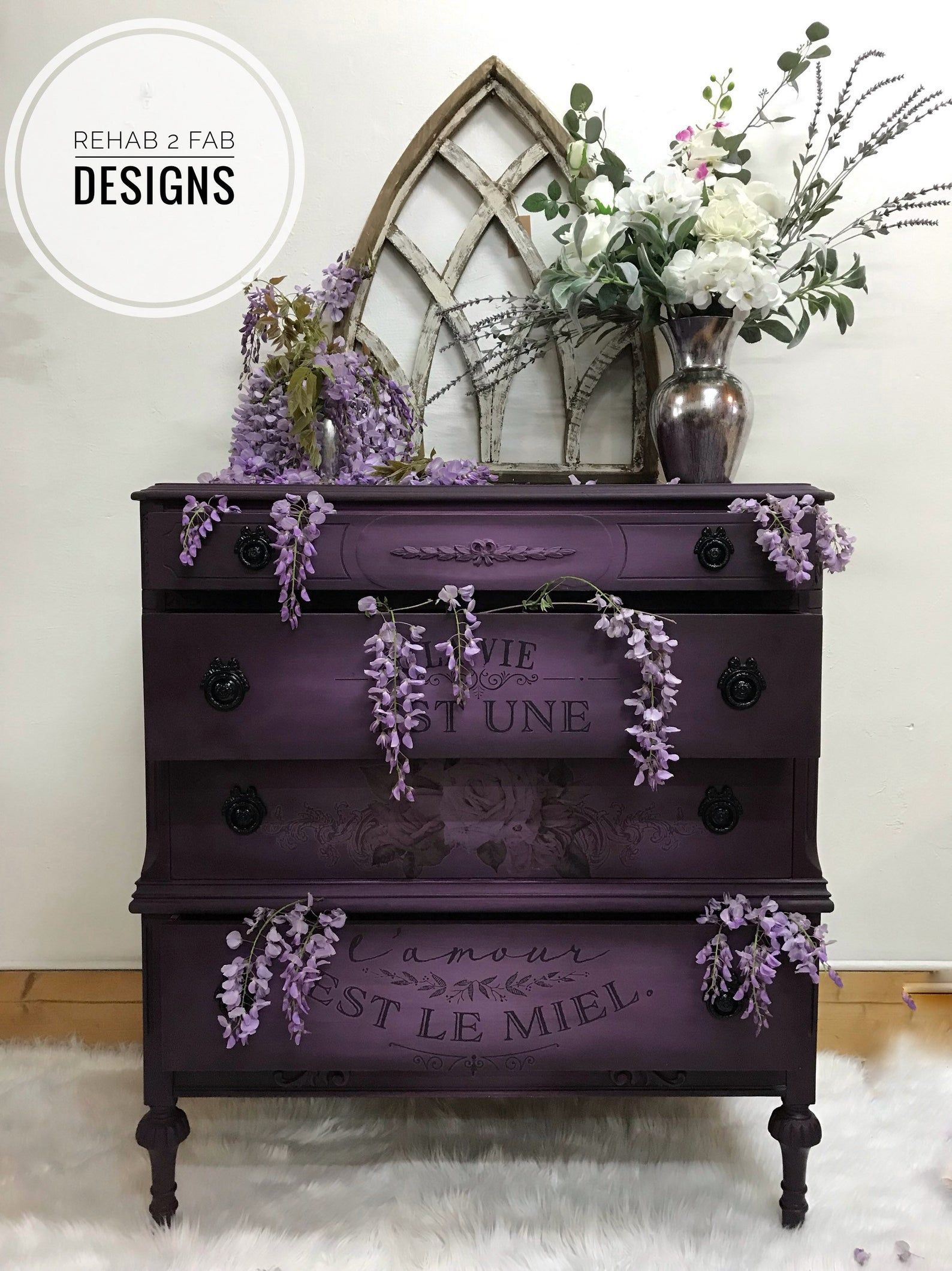 Furniture Painting Video Tutorial For The Black Cherry Antique Dresser - Furniture Painting Video Tutorial For The Black Cherry Antique Dresser -   17 diy Furniture dresser ideas