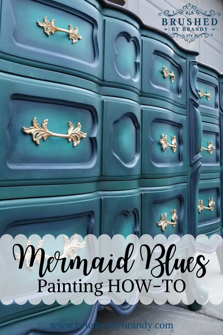 Beautiful Blended Blue Mermaid Inspired Dresser Makeover. Brushed by Brandy DIY Furniture Painting - Beautiful Blended Blue Mermaid Inspired Dresser Makeover. Brushed by Brandy DIY Furniture Painting -   17 diy Furniture dresser ideas