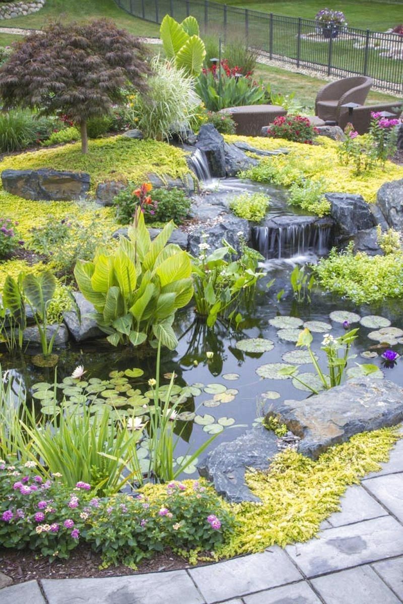 47 Best Diy Garden Pond Waterfall Ideas #GardenPondWaterfall - 47 Best Diy Garden Pond Waterfall Ideas #GardenPondWaterfall -   17 diy Garden waterfall ideas