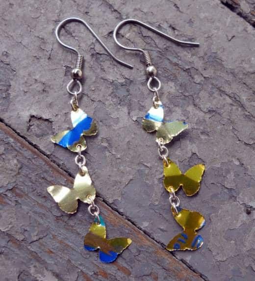 How to Make Recycled Aluminum Can Earrings - How to Make Recycled Aluminum Can Earrings -   17 diy Jewelry recycled ideas
