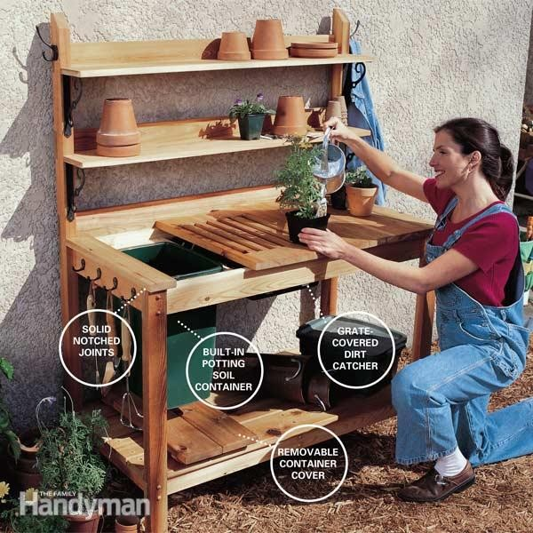 31 Easy DIY Potting Benches for Your Gardening Station - 31 Easy DIY Potting Benches for Your Gardening Station -   17 diy Table garden ideas