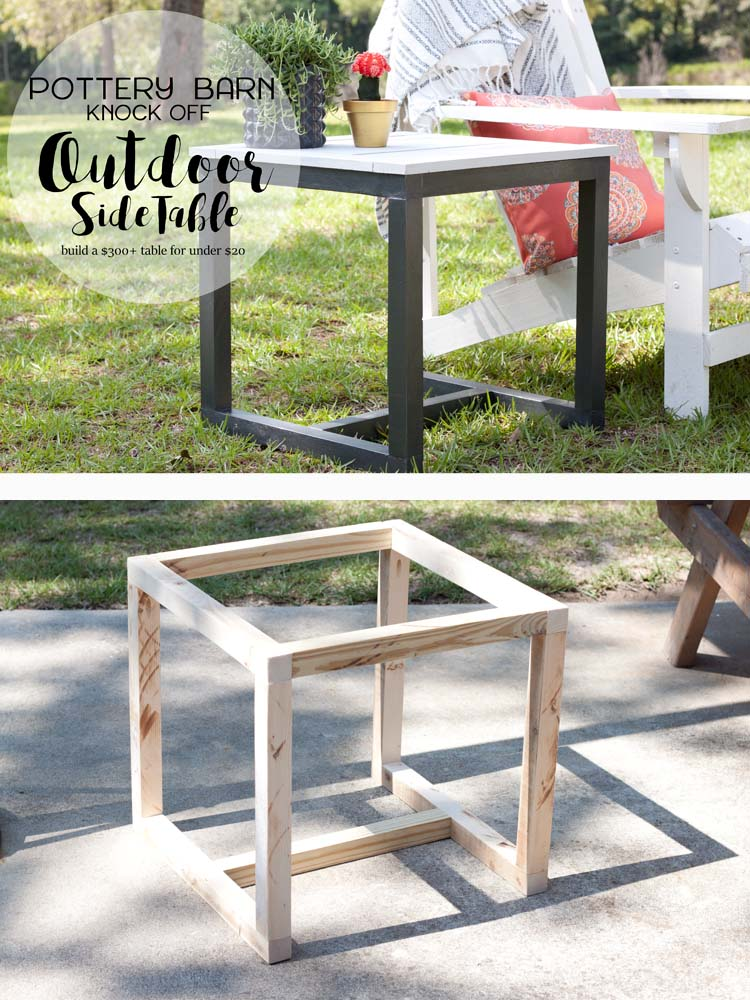 DIY Outdoor Side Table | Pottery Barn Knockoff - DIY Outdoor Side Table | Pottery Barn Knockoff -   17 diy Table garden ideas