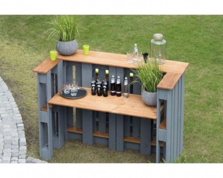 Pallet furniture outdoor - 45 Outdoor Furniture Pallets Ideas and DIY Projects for Your Pati - Pallet furniture outdoor - 45 Outdoor Furniture Pallets Ideas and DIY Projects for Your Pati -   17 diy Table garden ideas