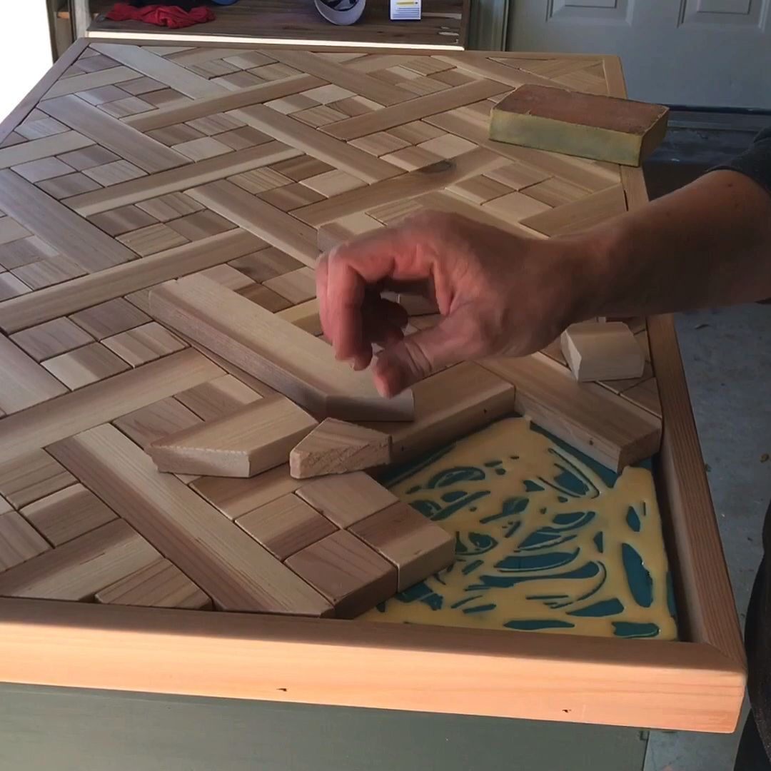 DIY Wood Mosaic Table Top - Geometric Wood Art Table Top - YouTube - DIY Wood Mosaic Table Top - Geometric Wood Art Table Top - YouTube -   17 diy Table top ideas