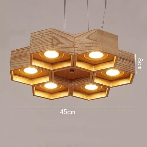 Wooden Honeycomb LED Hanging Chandeliers Handmade - Wooden Honeycomb LED Hanging Chandeliers Handmade -   17 diy Wood light ideas
