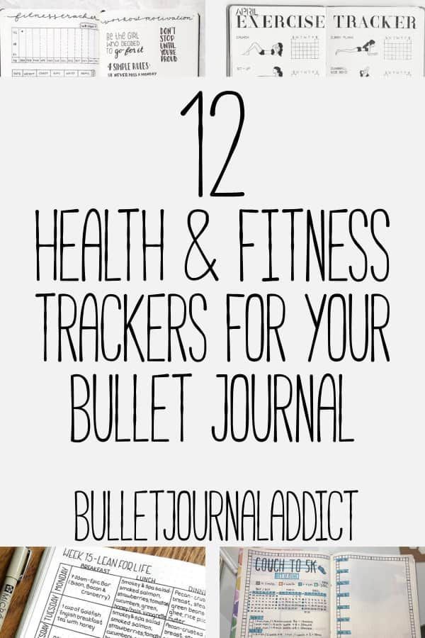 Bullet Journal Addict - 12 Smart Bullet Journal Health and Fitness Trackers - Bullet Journal Addict - 12 Smart Bullet Journal Health and Fitness Trackers -   fitness Journal digital