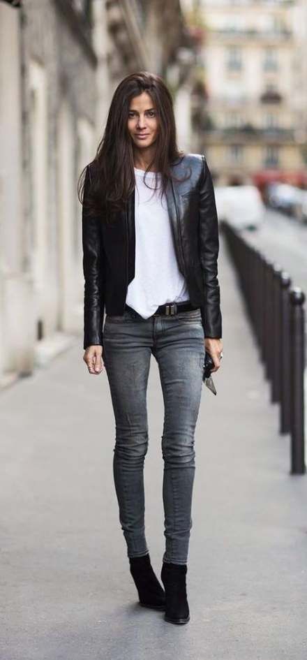 40+ super Ideas how to wear jeans with ankle boots style leather jackets - 40+ super Ideas how to wear jeans with ankle boots style leather jackets -   17 style Jeans with ankle boots ideas