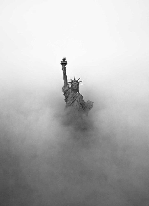 New York City, Statue of Liberty, Liberty Elllis island, Fog, Black and white, old, vintage antique, photography, picture, print, fine art - New York City, Statue of Liberty, Liberty Elllis island, Fog, Black and white, old, vintage antique, photography, picture, print, fine art -   18 beauty Images black and white ideas