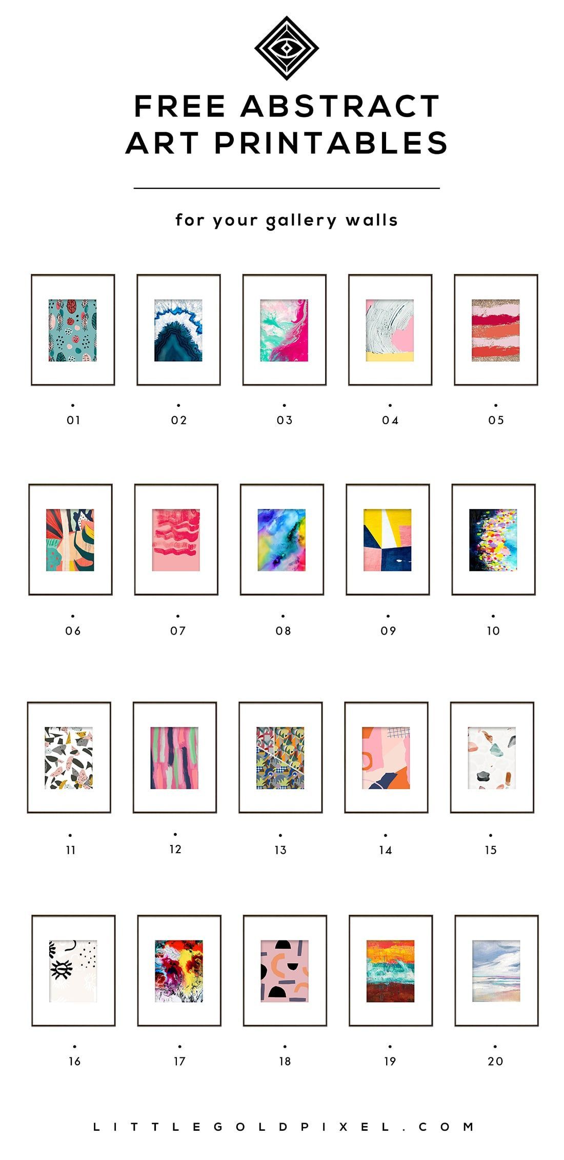 20 Free Abstract Art Printables for Your Gallery Walls • Little Gold Pixel - 20 Free Abstract Art Printables for Your Gallery Walls • Little Gold Pixel -   diy Art prints