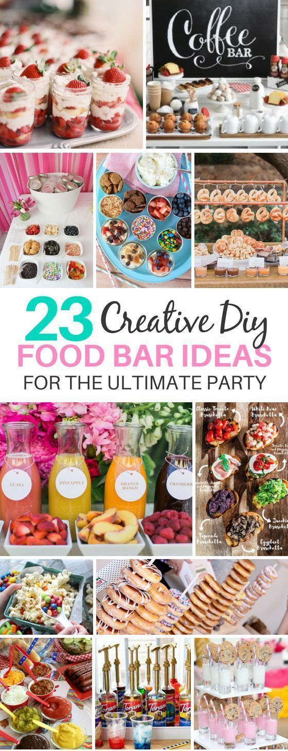 23 Stunning Party Food Bars for Your Next Big Occasion - 23 Stunning Party Food Bars for Your Next Big Occasion -   diy Food party