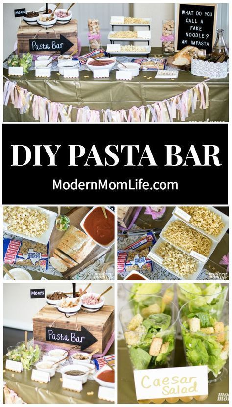 You Need This Pasta Bar At Your Next Party - You Need This Pasta Bar At Your Next Party -   18 diy Food party ideas