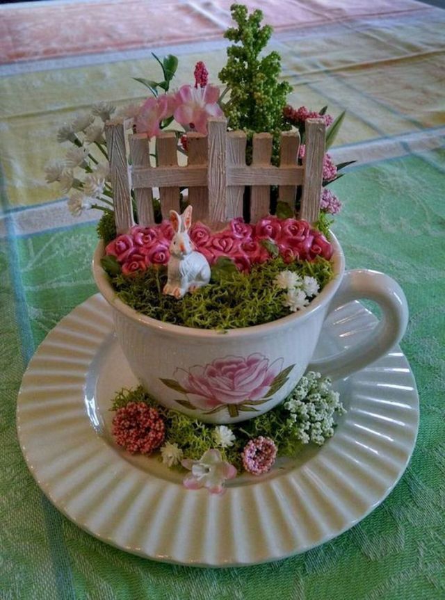 Popular Diy Teacup Mini Garden Ideas To Add Bliss To Your Home 29 - Popular Diy Teacup Mini Garden Ideas To Add Bliss To Your Home 29 -   18 diy Garden flowers ideas
