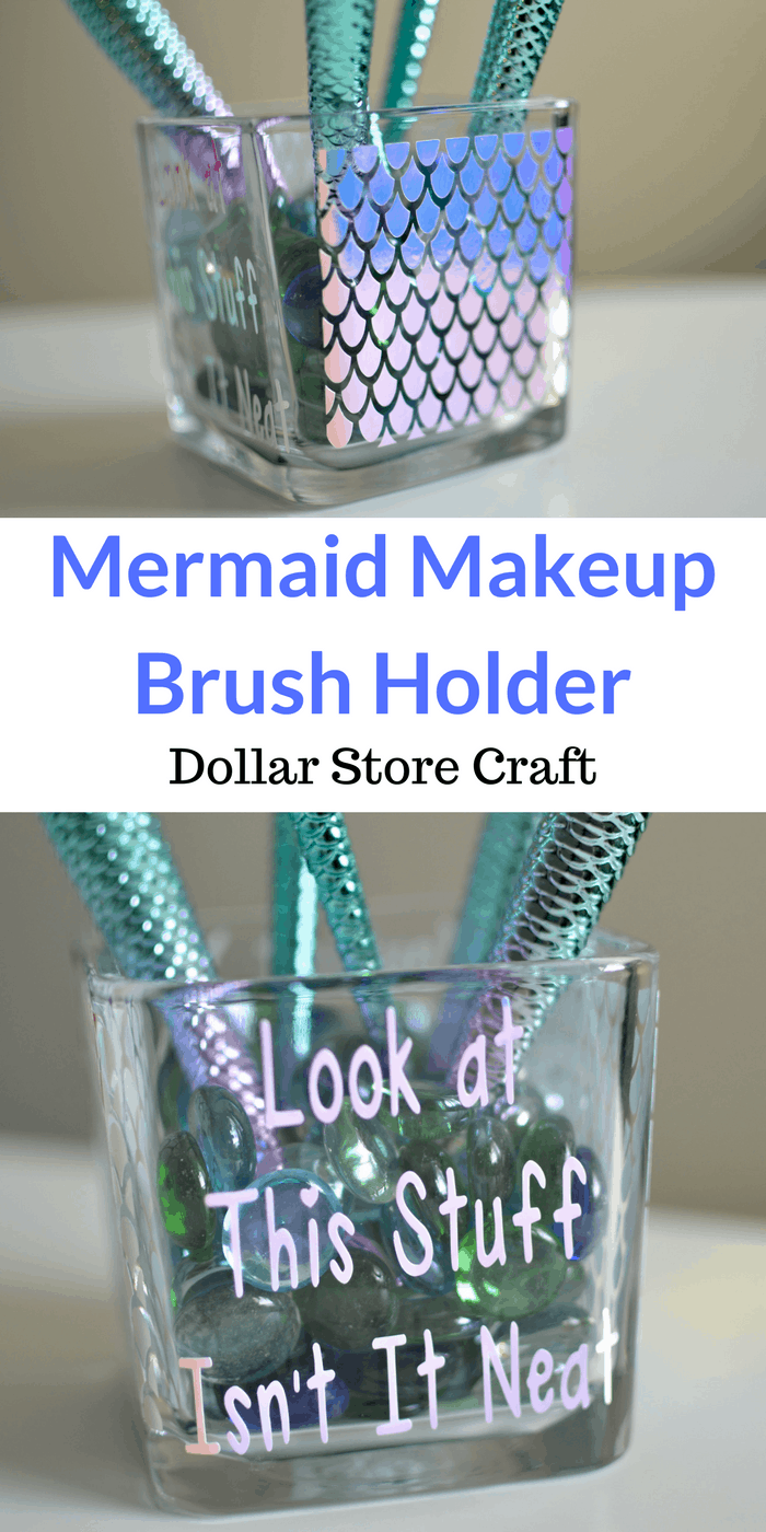 DIY Mermaid Makeup Brush Holder Dollar Store Craft - Tastefully Frugal - DIY Mermaid Makeup Brush Holder Dollar Store Craft - Tastefully Frugal -   18 diy Makeup crafts ideas