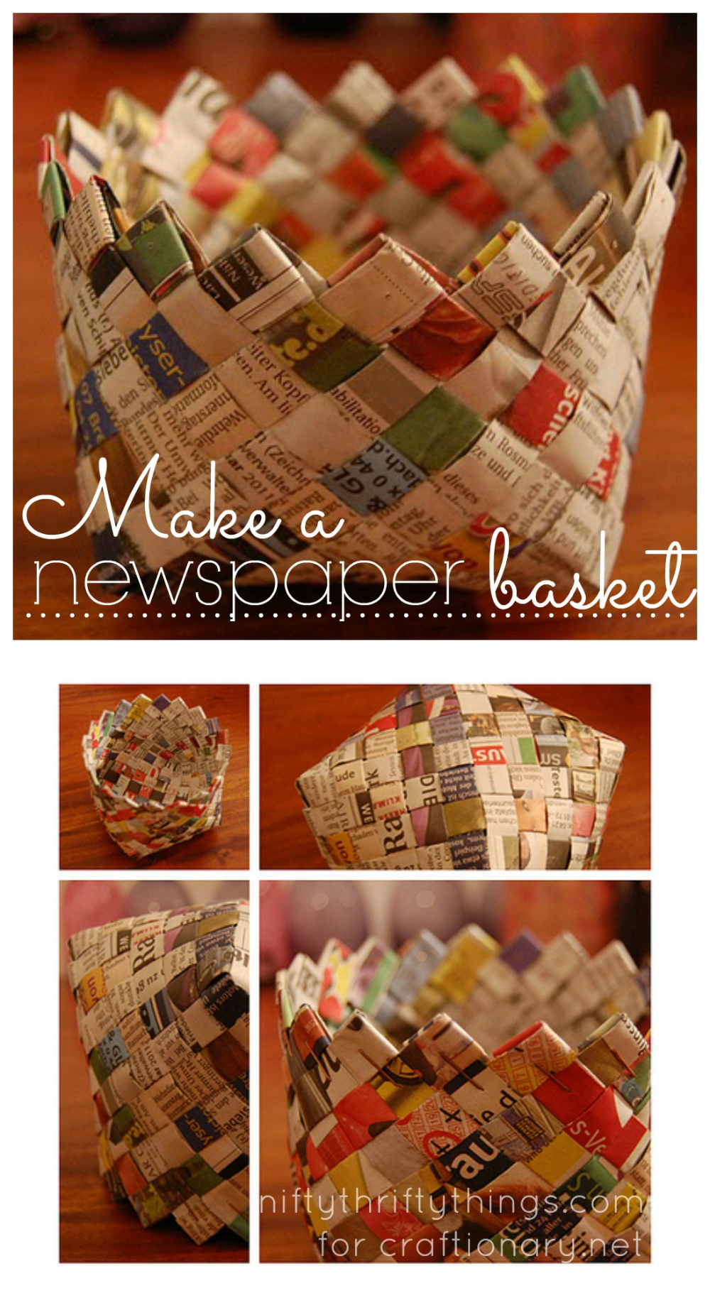 Paper basket (make a newspaper basket) - Paper basket (make a newspaper basket) -   18 diy Paper basket ideas