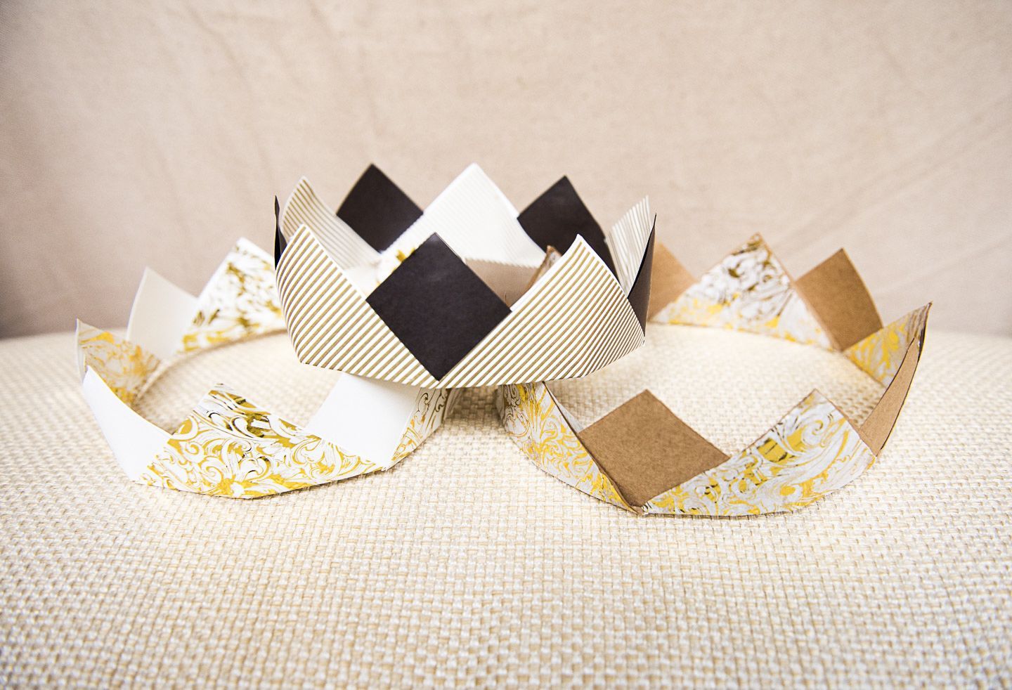 3 DIY Paper Crowns from Upcycled Wrapping Paper - 3 DIY Paper Crowns from Upcycled Wrapping Paper -   18 diy Paper crown ideas